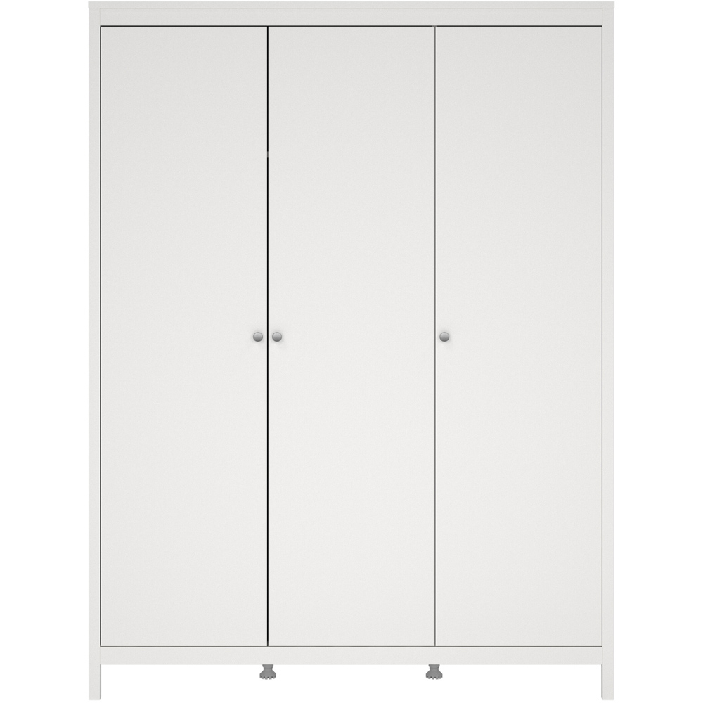 Florence Madrid 3 Door White Wardrobe Image 3