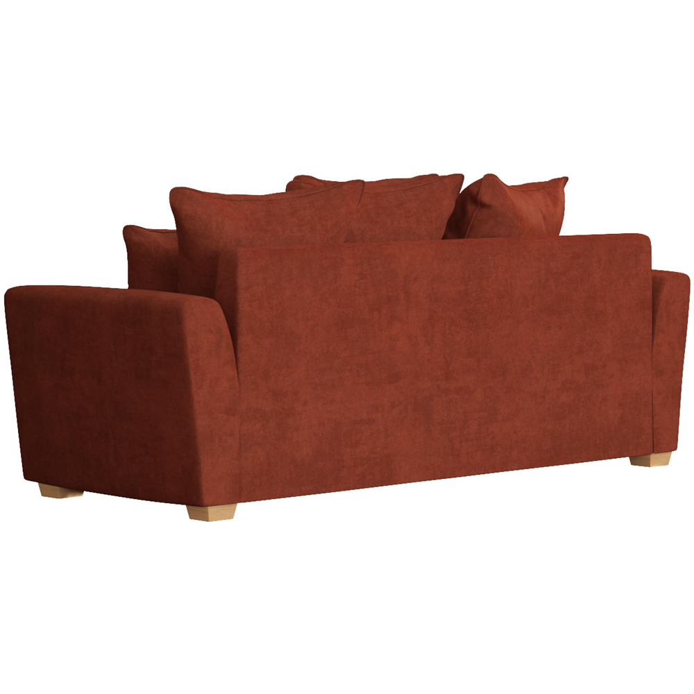 Wendleberry 5 Seater Marmalade Plush Velvet Scatter Back Sofa Set Image 4