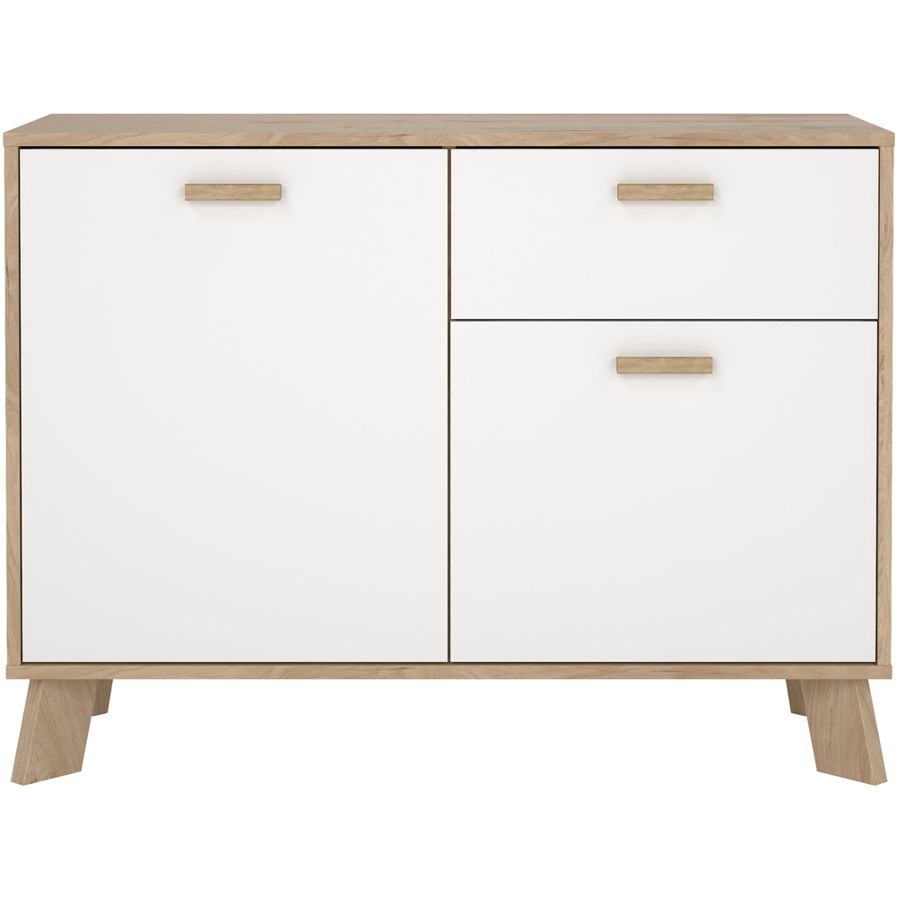 Furniture To Go 2 Door Single Drawer White and Brown Sideboard Image 3