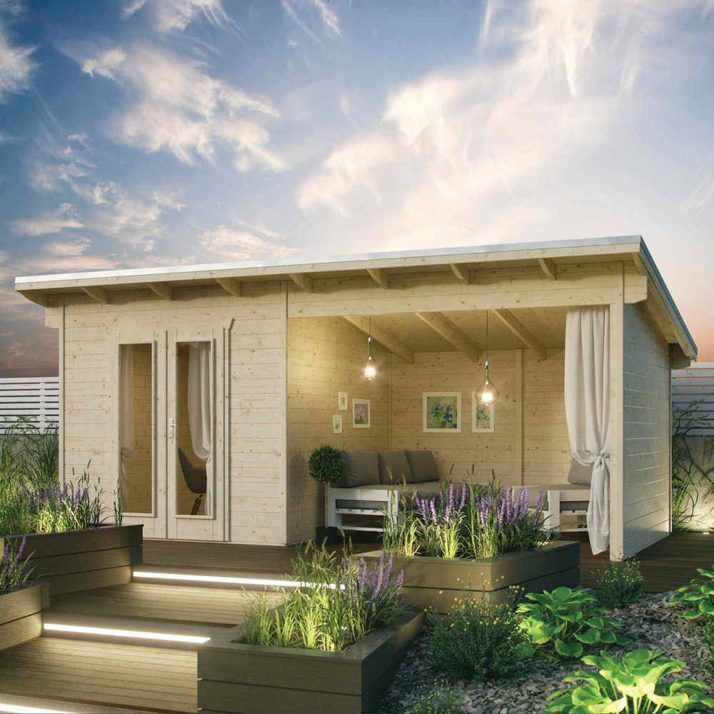 Rowlinson Oasis 20 x 10ft Natural Garden Cabin Image 2
