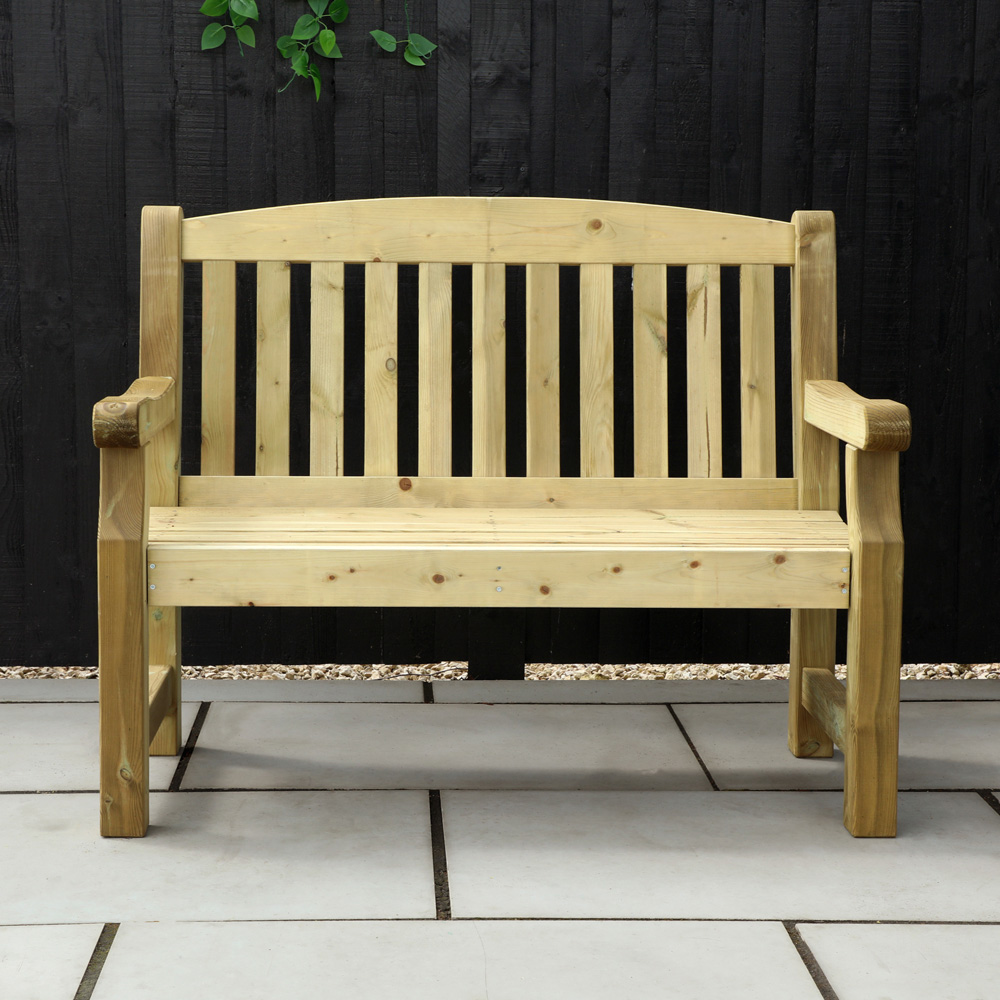 Mercia Carlton 2 Seater Timber Garden Bench Image 7