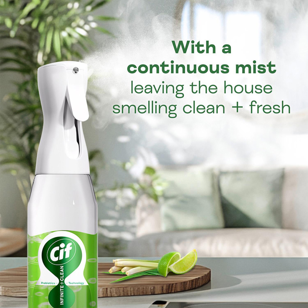 Cif Infinite Clean All in One Lime and Lemongrass Cleaner Spray 590ml 6 Pack  Image 4