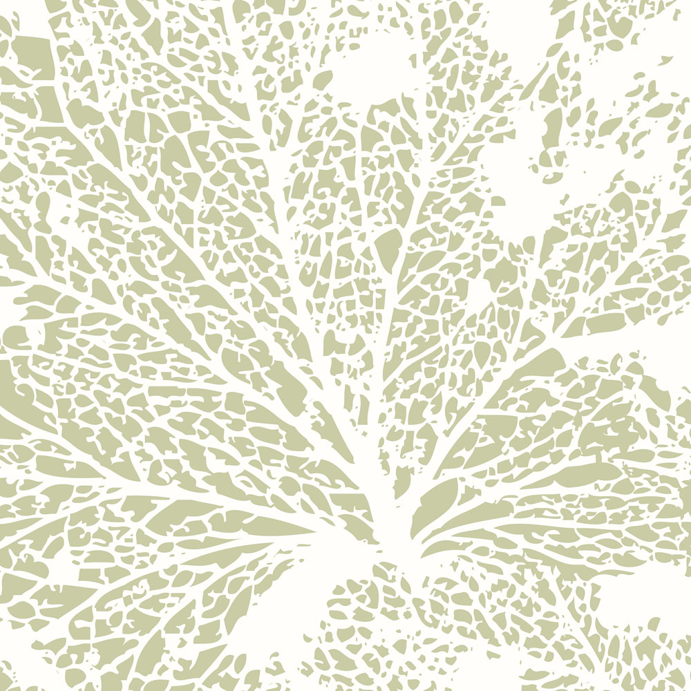 Origin Murals Skeleton Leaf Green Wall Mural Image 2