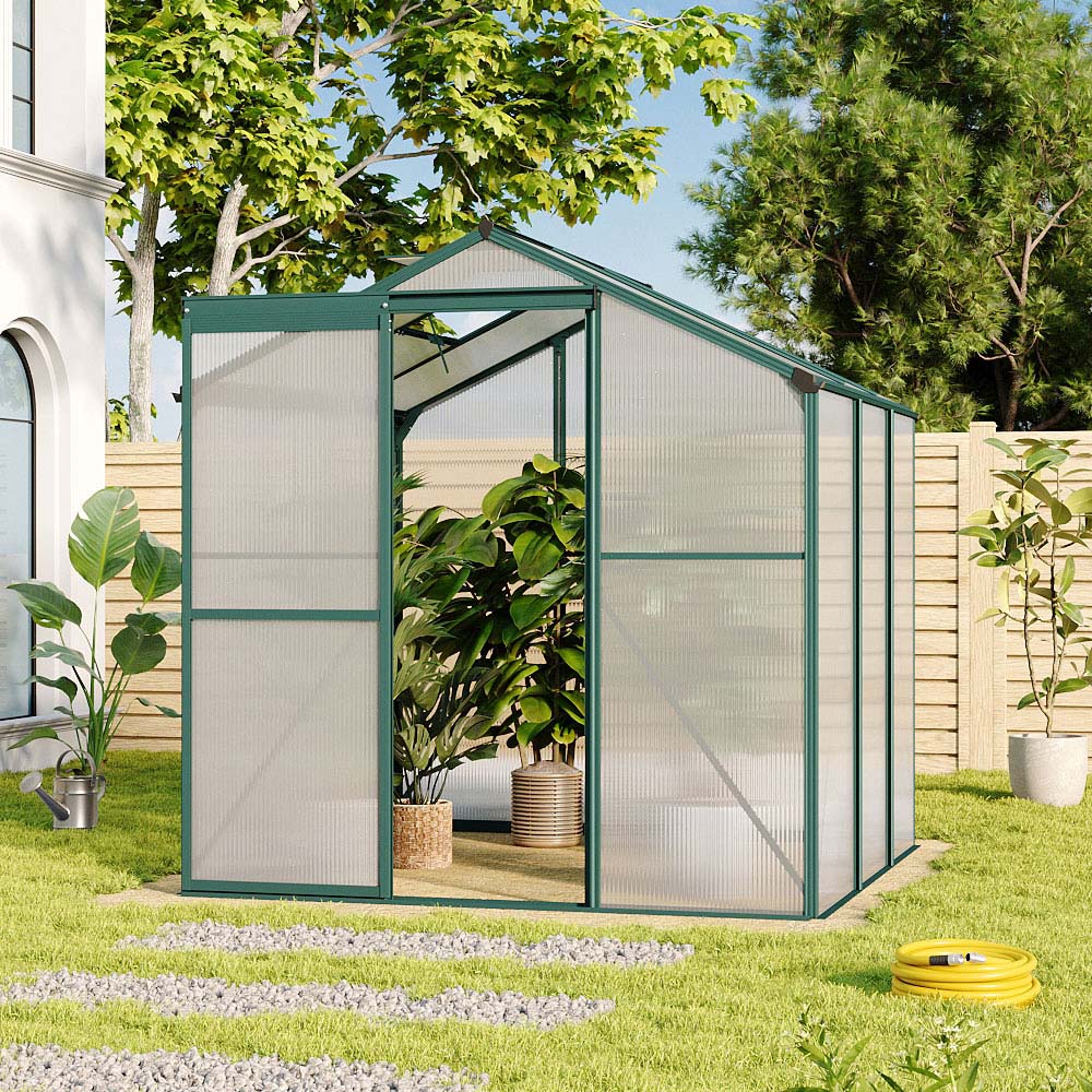 Living and Home Aluminium Frame 6 x 6ft Greenhouse Image 6