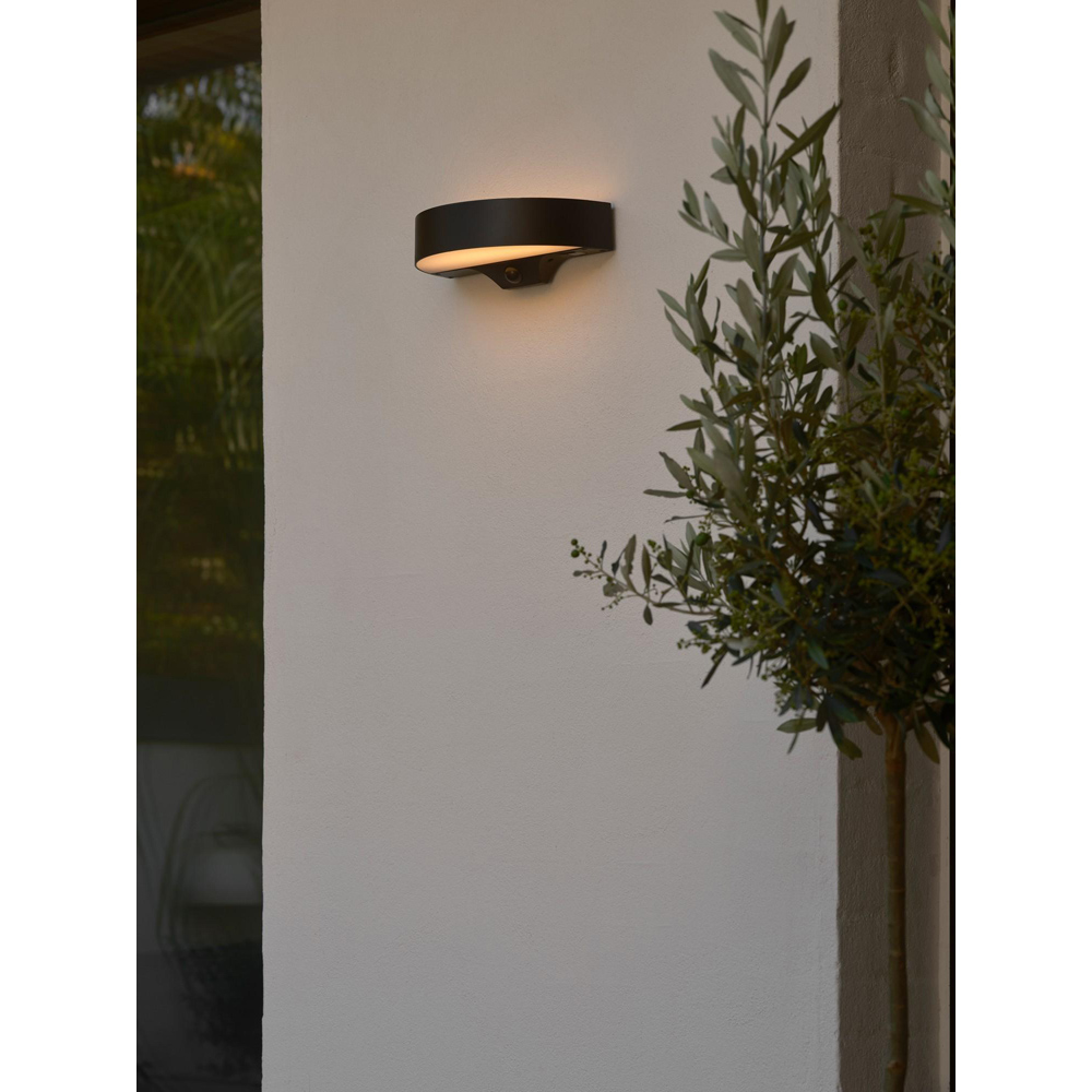 Nordlux Monay 200 Lumens Black Round Solar LED Wall Light Image 2