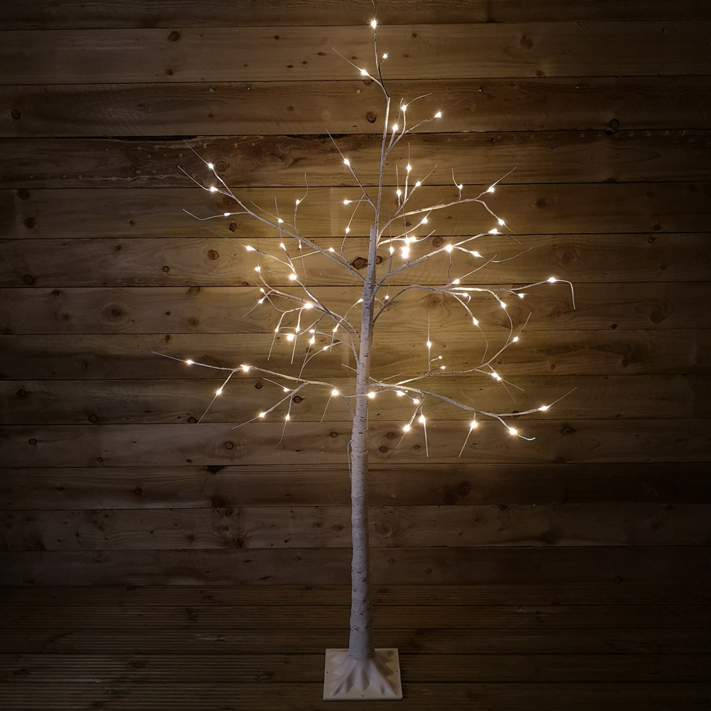 Samuel Alexander Warm White LED Indoor Outdoor Christmas Birch Tree 6ft Image 2