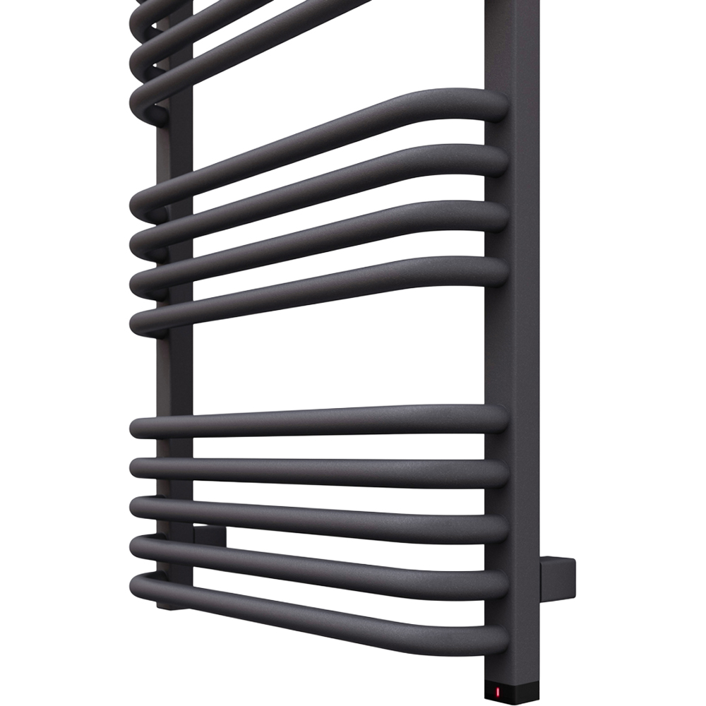 Terma Alex One 2046BTU Modern Grey Electric Towel Rail 1140 x 500mm Image 3