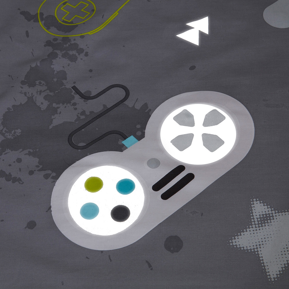 Game Over Single Grey Duvet Set Image 2