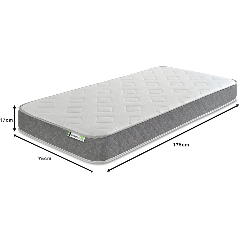 Starlight Beds Jump n Tac Shorty Grey Memory Foam and Spring Mattress Image 6