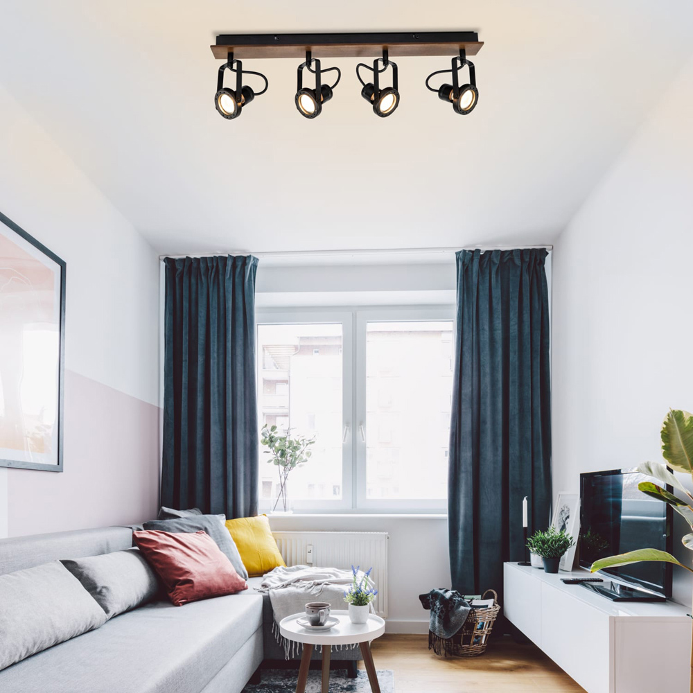 Cosylyte Riverton Matt Black 4 Light Spotlight Image 6