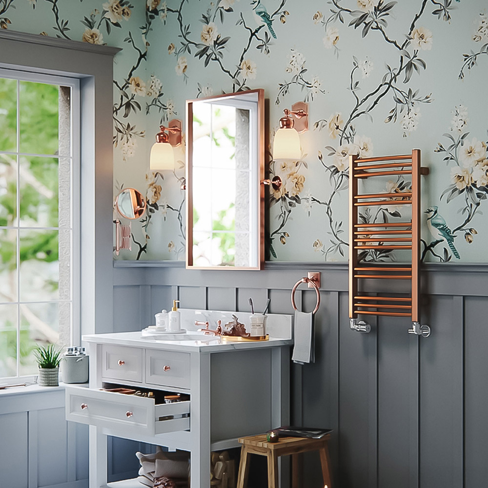 Terma Jade 921BTU True Copper Heated Towel Rail 753 x 400mm Image 6