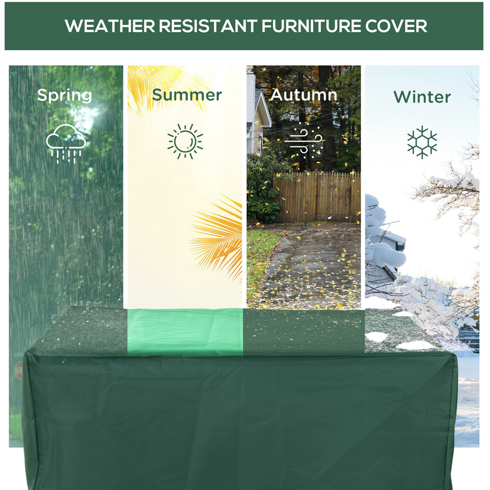 Outsunny Green 600D Oxford Anti-UV Garden Furniture Cover 135 x 135 x 75cm Image 6