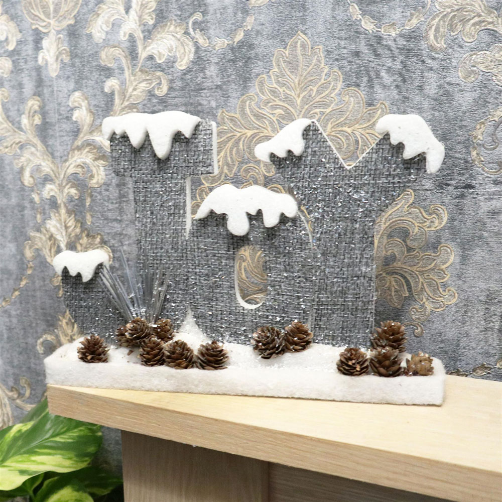 Shatchi Glitter Foam Joy Letter Sign Christmas Decoration 31cm Image 2