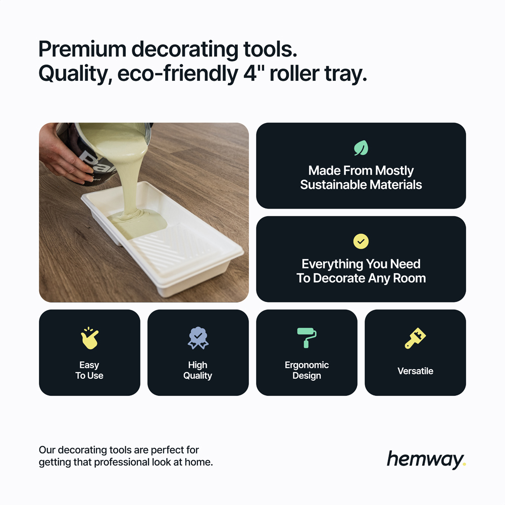 Hemway Premium Sugarcane Painting Tray 4 inch Image 5
