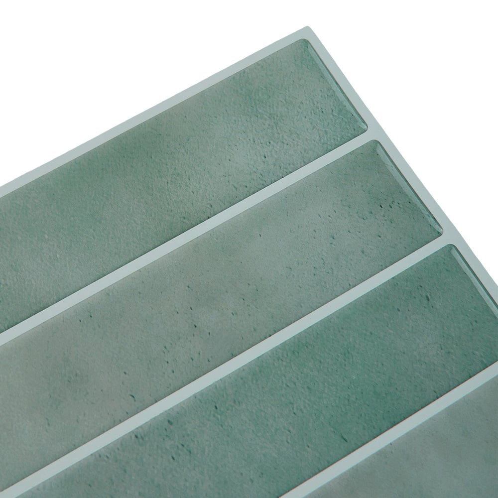 Living and Home Light Green Rectangle Self Adhesive Wall Sticker 10 Pack Image 4