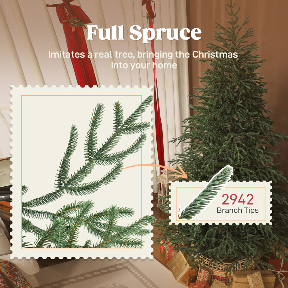 Everglow Full Spruce Artificial Christmas Tree 7ft Image 6