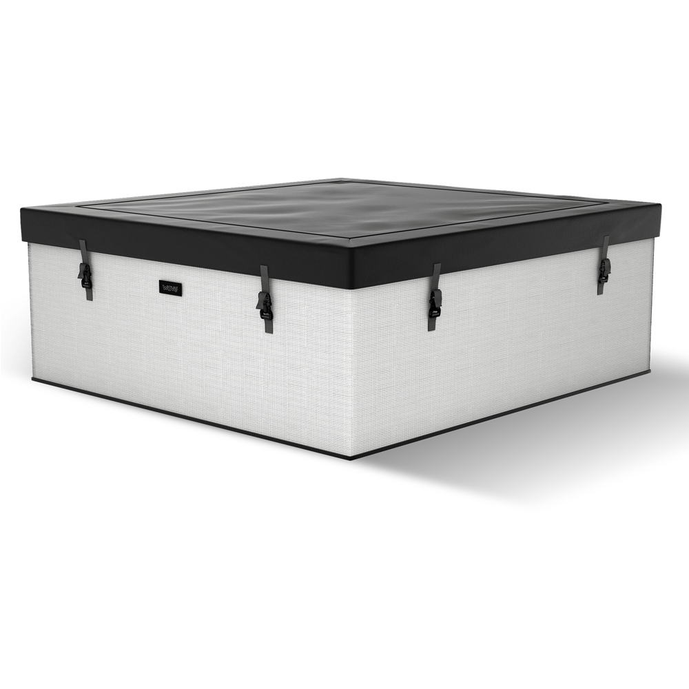 Wave Garda 4 Person Square Pebble Rattan Hot Tub Spa Image 4