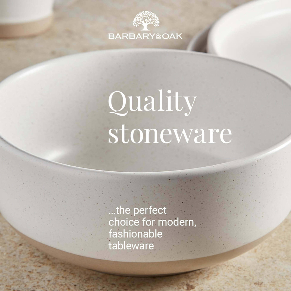 Barbary & Oak Avena White 16 Piece Dinner Set Image 5