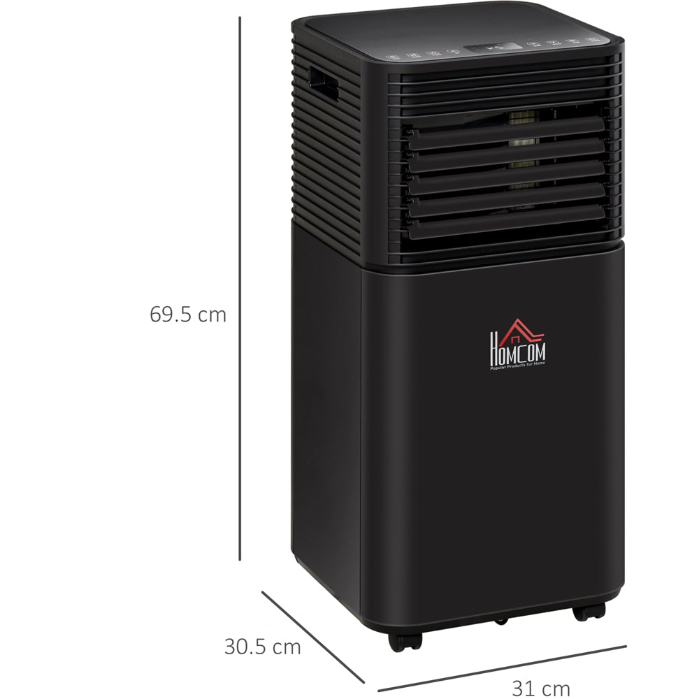 HOMCOM Black 8000BTU Portable Air Conditioner with 4 Modes Image 9