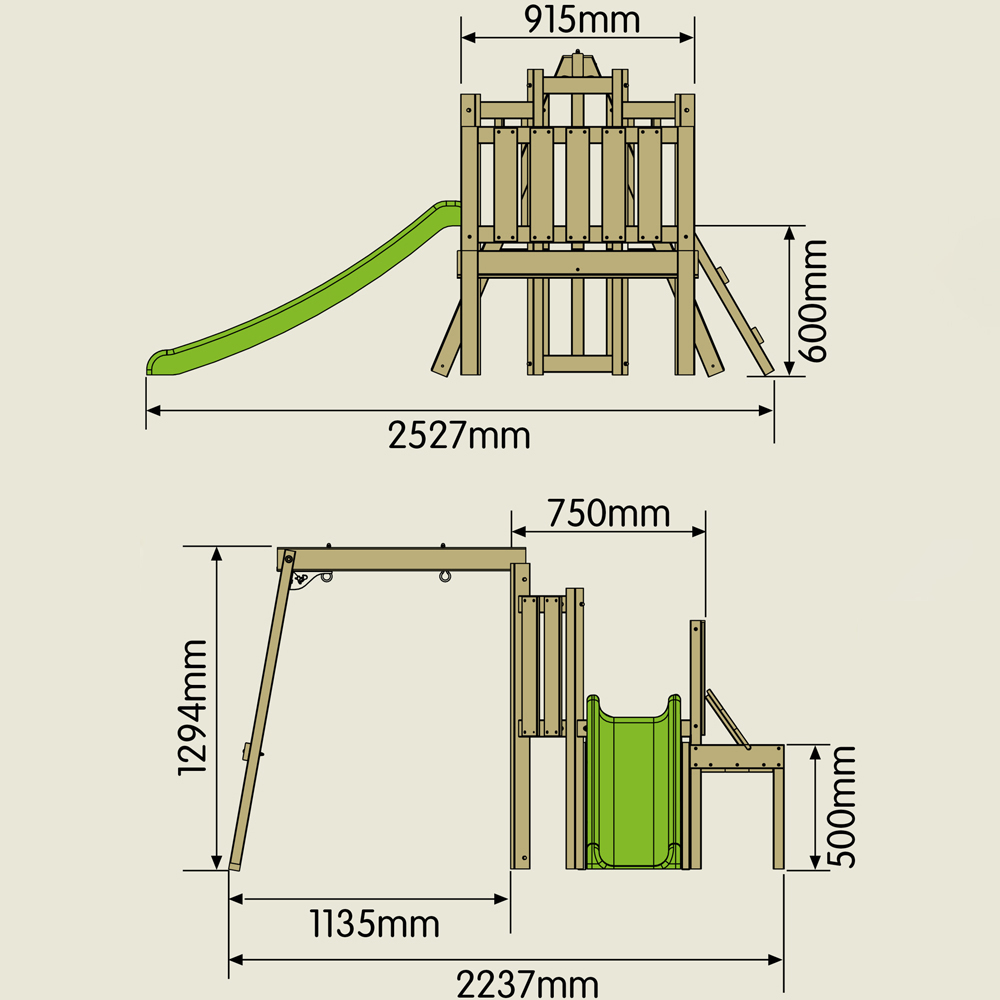 TP Bluey Toddler Play Tower Climbing Frame with Quadpod Seat and Slide Image 9