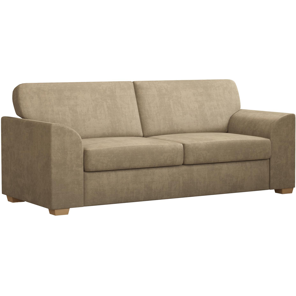 Modo 5 Seater Mink Plush Velvet Fixed Back Sofa Set Image 2