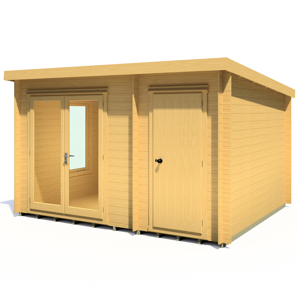 Shire Elm 10 x 12ft Double Door Log Cabin Image 4