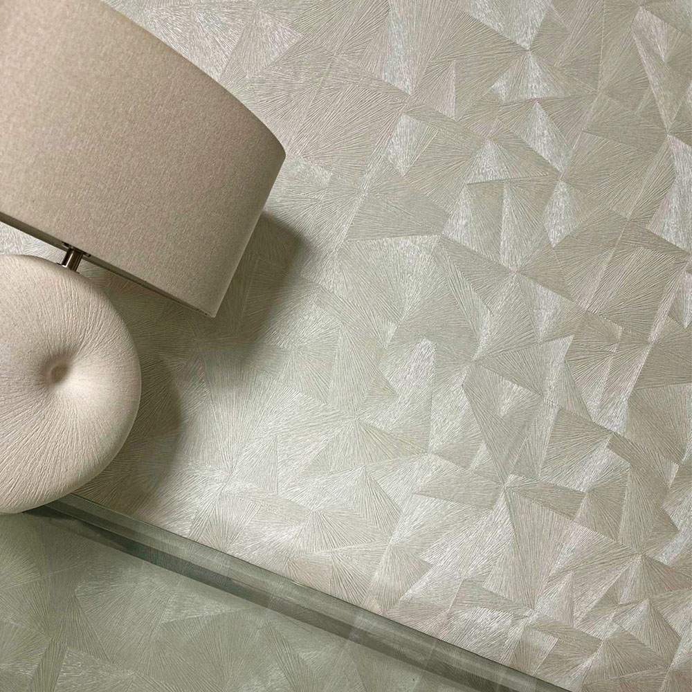 Belmont House Ziggy Porcelain White Wallpaper Image 3