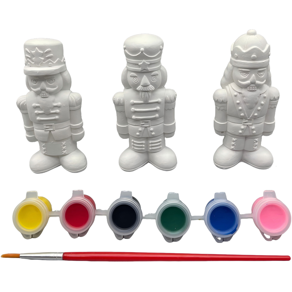Mini Nutcracker Plaster Set - White Image 3