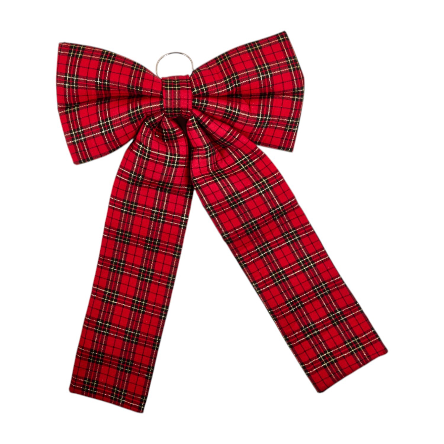 Extra Large Festive Tartan Bow Red Image 1