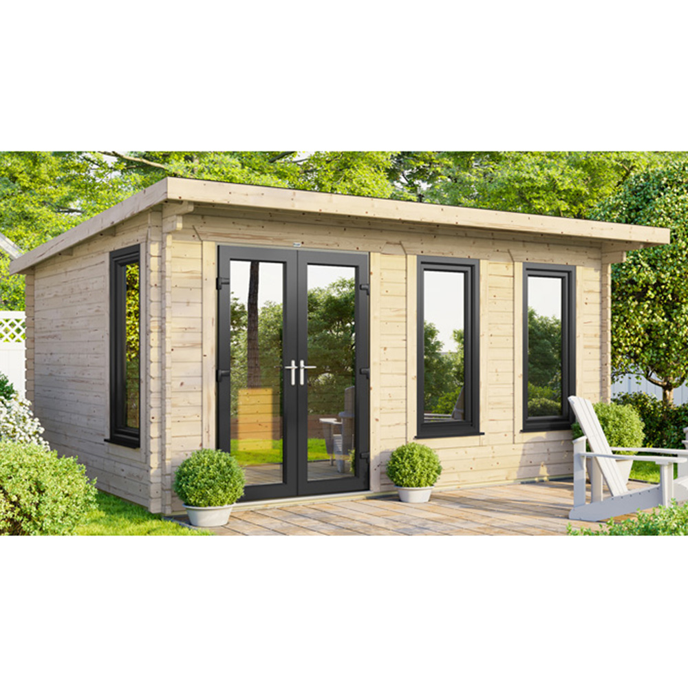 Power Sheds 16 x 10ft Left Double Door Pent Log Cabin Image 3