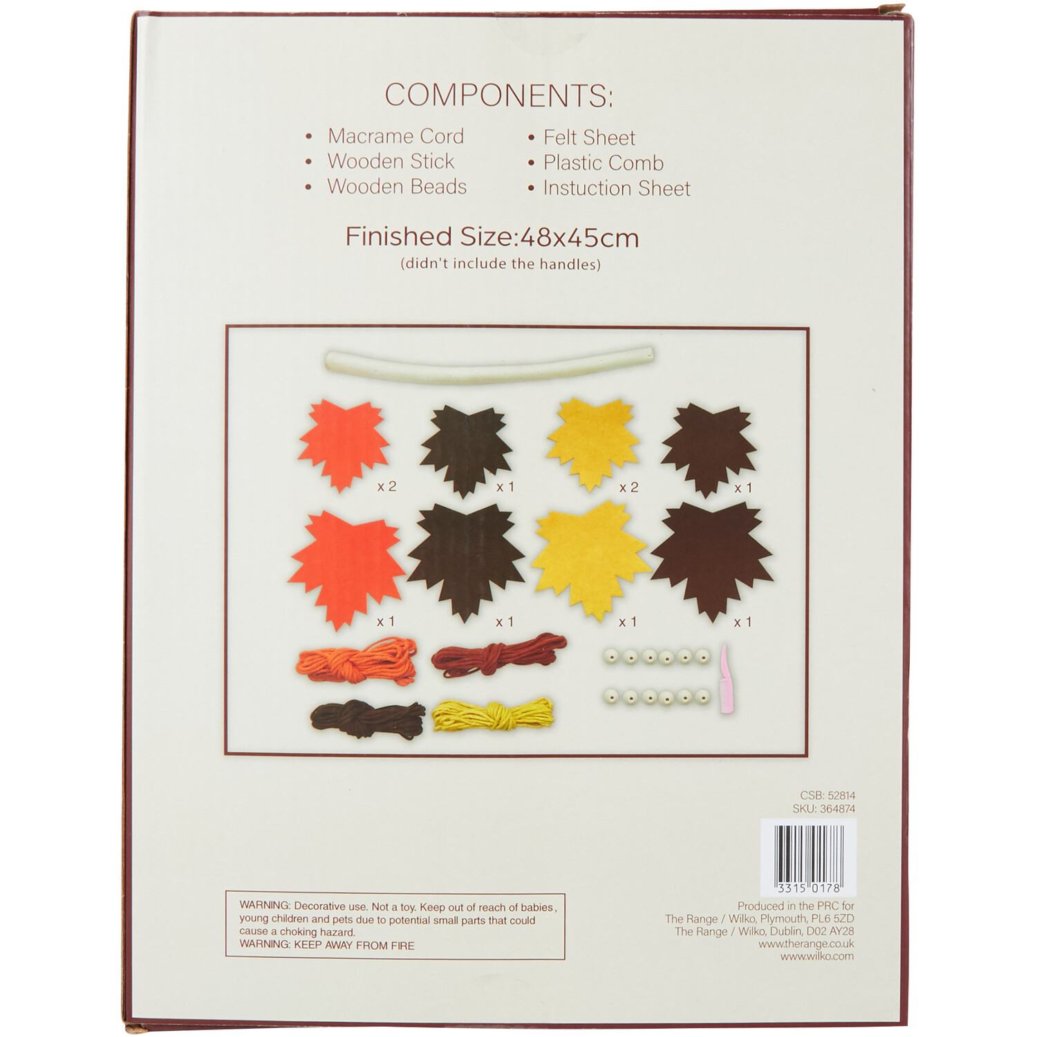 The Fall Collection Make Your Own Macrame Leaf Hanging Kit Image 3