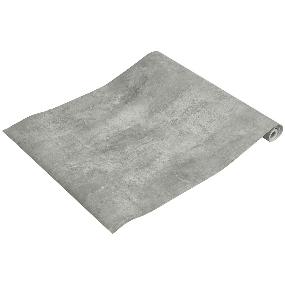 Living and Home PVC Industrial Cement Grey Wallpaper Image 2