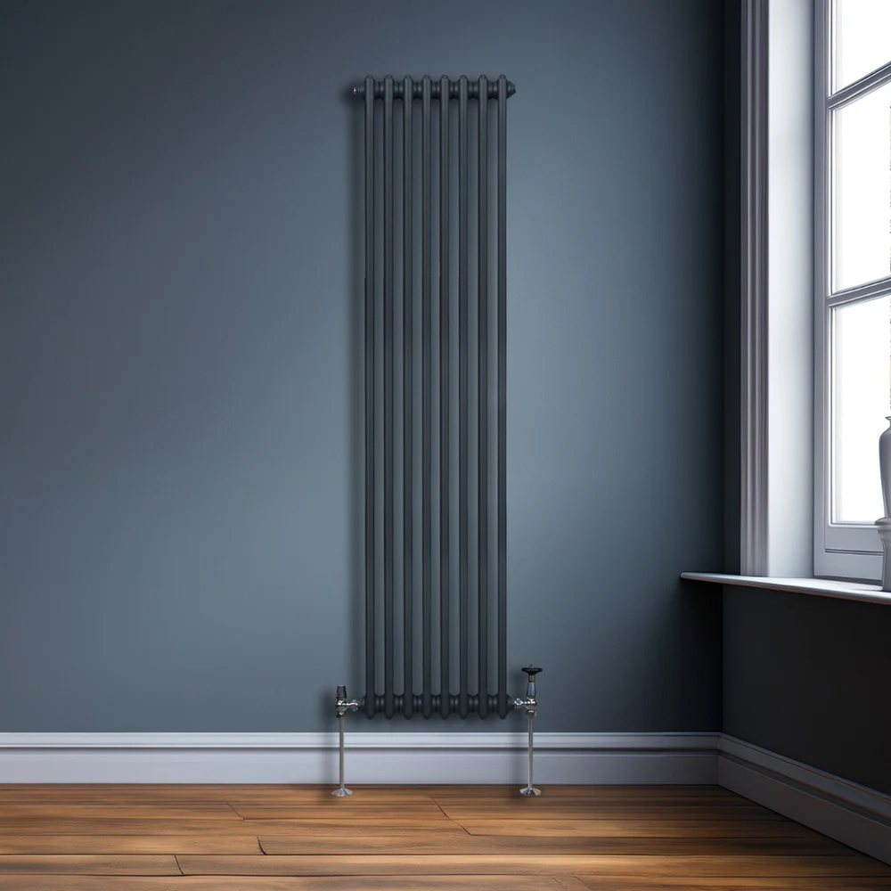 Monster Shop 4239 BTU Anthracite Grey Traditional 2 Column Radiator 1800 x 382mm Image 2