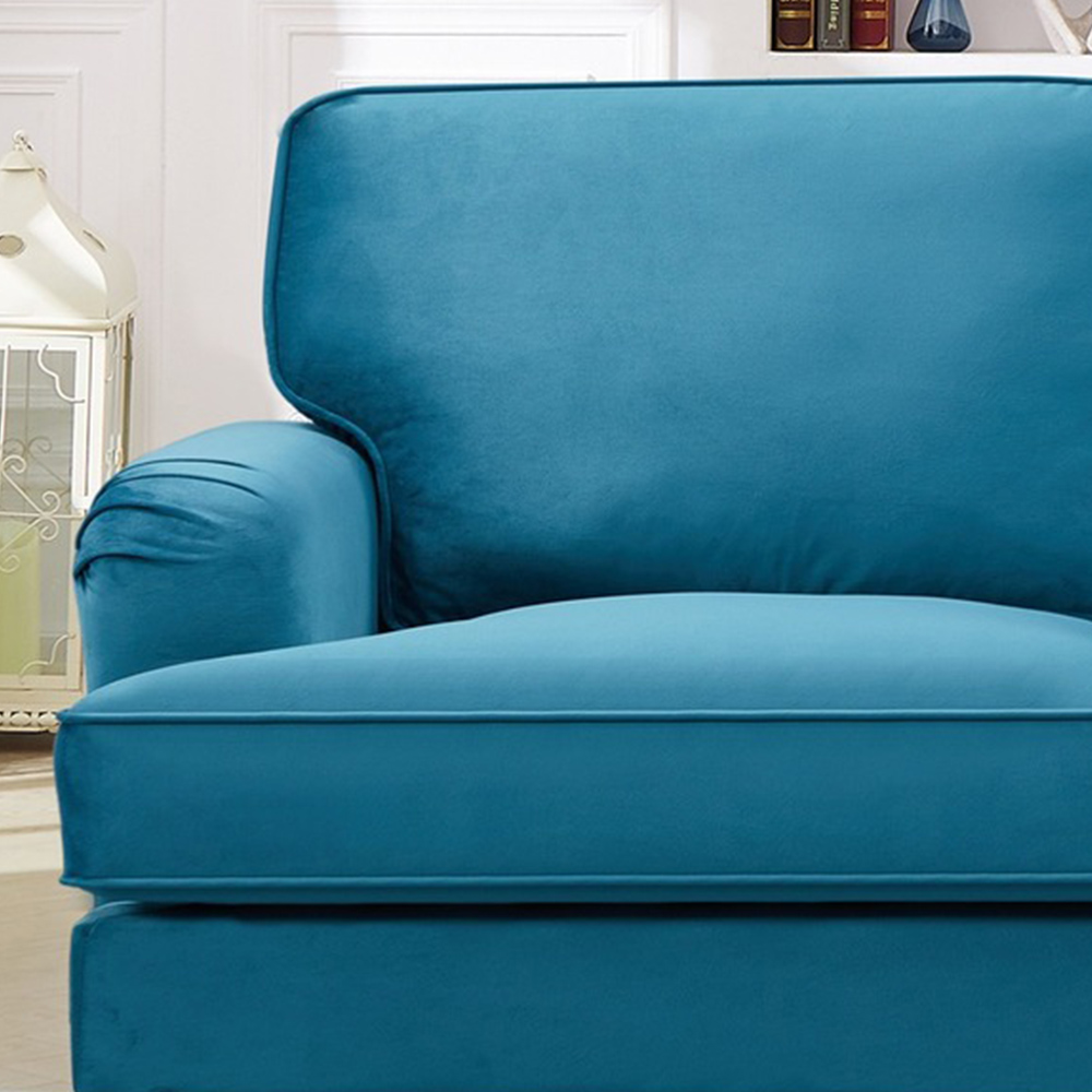 Woodbury 2 Seater Teal Velvet Sofa Image 2