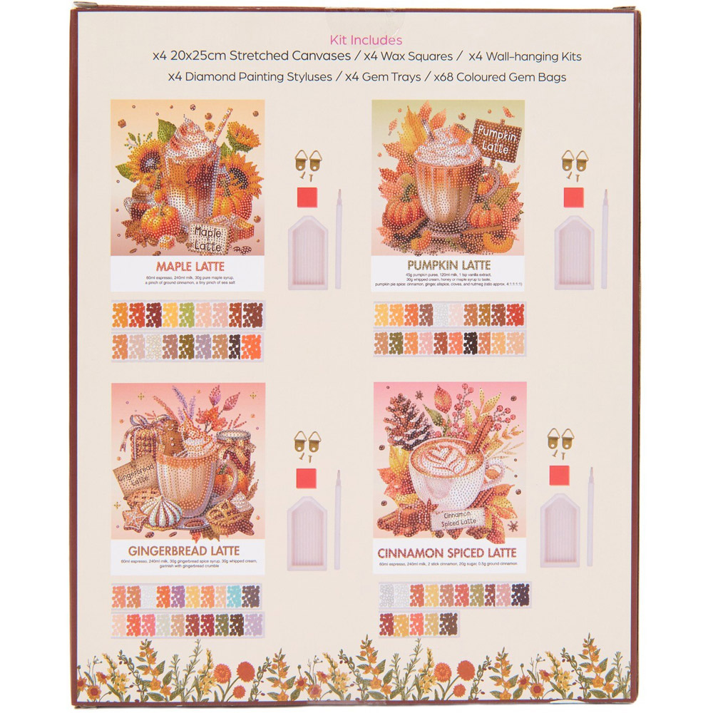 Autumn Hot Drinks Crystal Canvas Kit Image 2