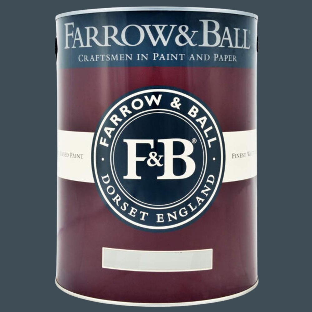 Farrow & Ball Interior Wood and Metal 30 Hague Blue Flat Eggshell Paint 5L Image 2
