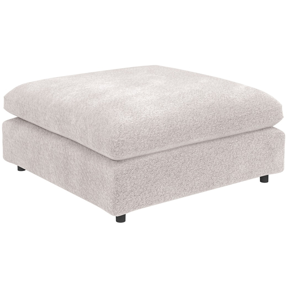 SOLACE+CO Asher 4 Seater Beige Boucle U Shape Sofa with Footstool Image 4