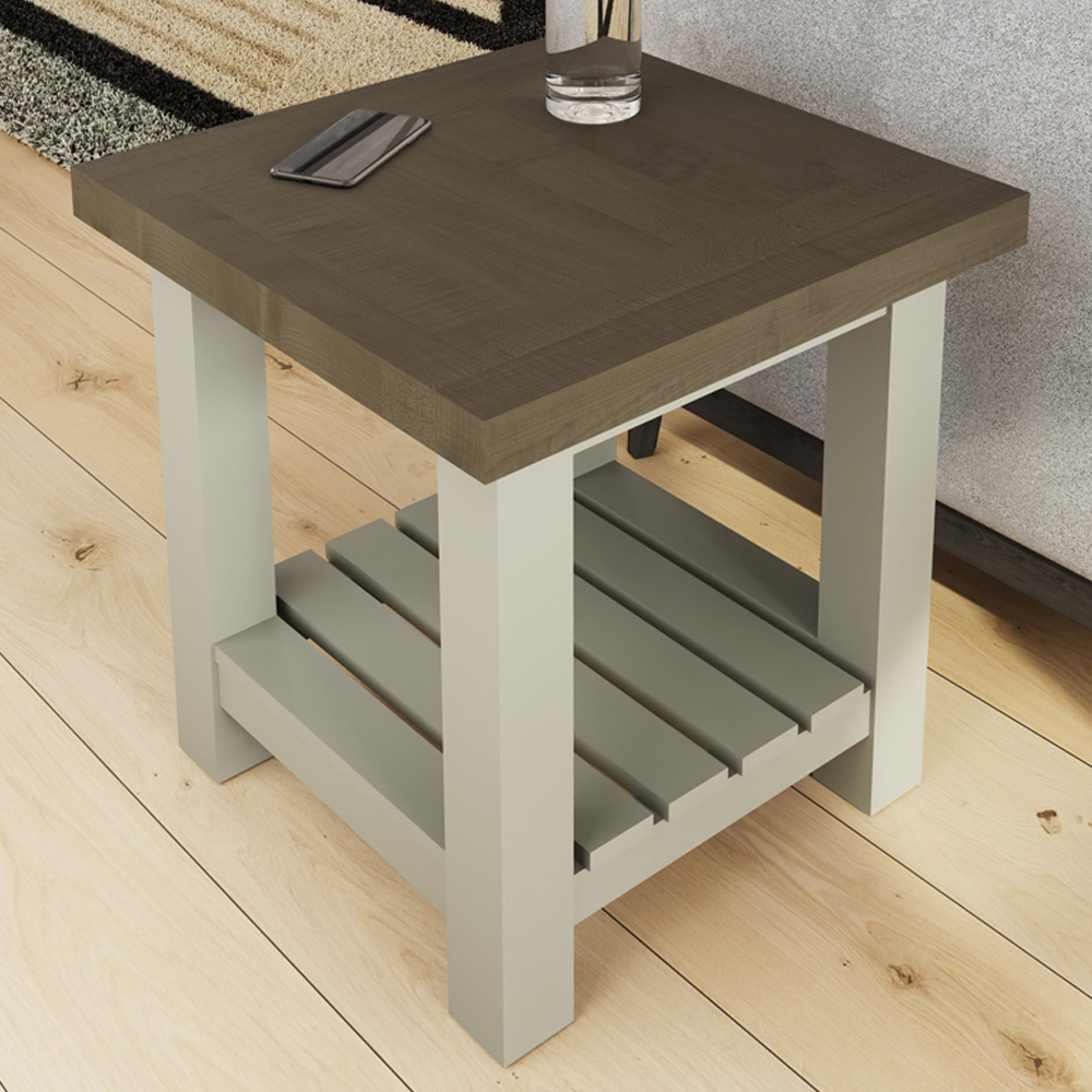 FWStyle Purbeck Truffle Side Table Image 1