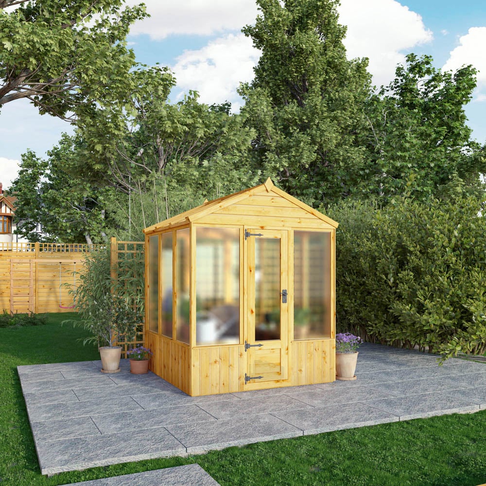 Mercia Woodsman Apex Polycarbonate 6 x 6ft Greenhouse Image 2