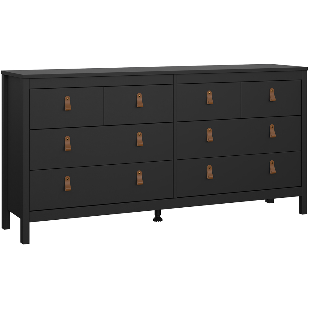 Florence Barcelona 8 Drawer Matt Black Double Dresser Image 2