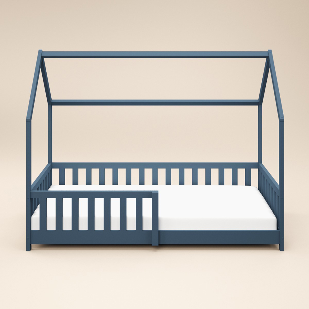 Flair Explorer Single Navy Play House Bed Frame with Rails Image 3