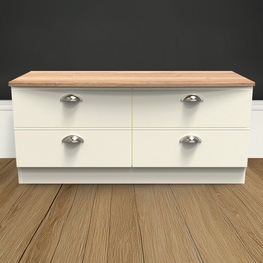 Crowndale Victoria 4 Drawer Cream Ash and Oak Bedbox Image 1