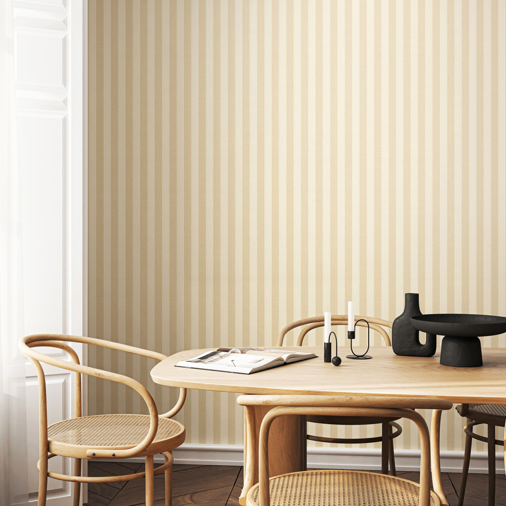 Hoopla Walls Elegance Shadow Stripe Sand Wallpaper Image 2