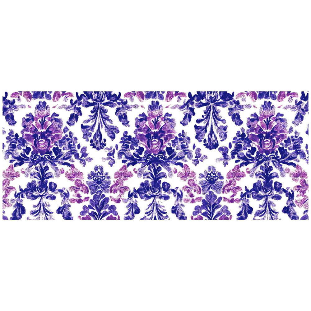 Warren Reed Designer Vintage Purple Pattern Glass Bathroom Splashback 25 x 60cm Image 2