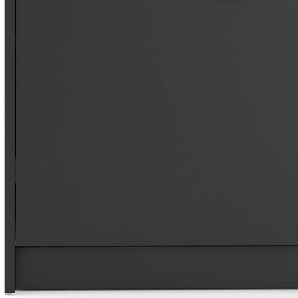 Florence Shoes 2 Flip Door Double Layer Matt Black Shoe Storage Cabinet Image 7