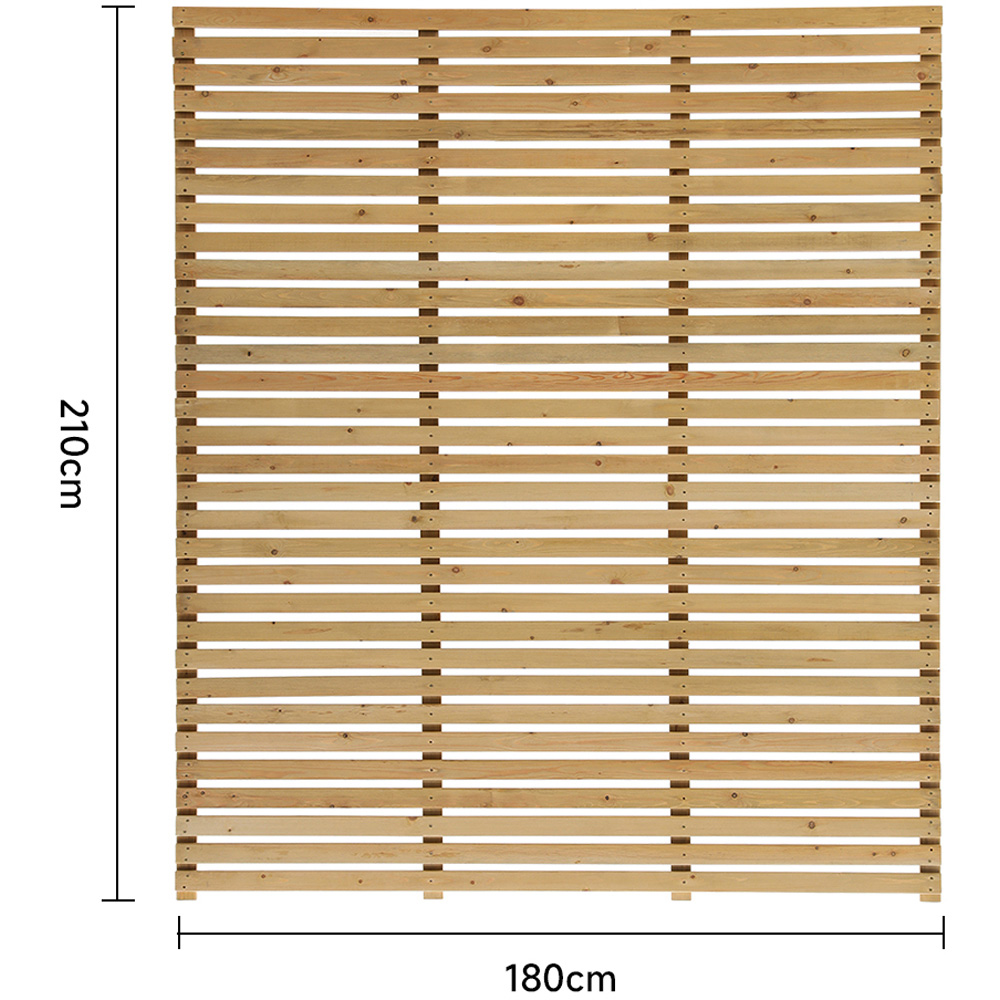 Living and Home 6 x 7ft Wooden Slatted Garden Fence Gate Image 7