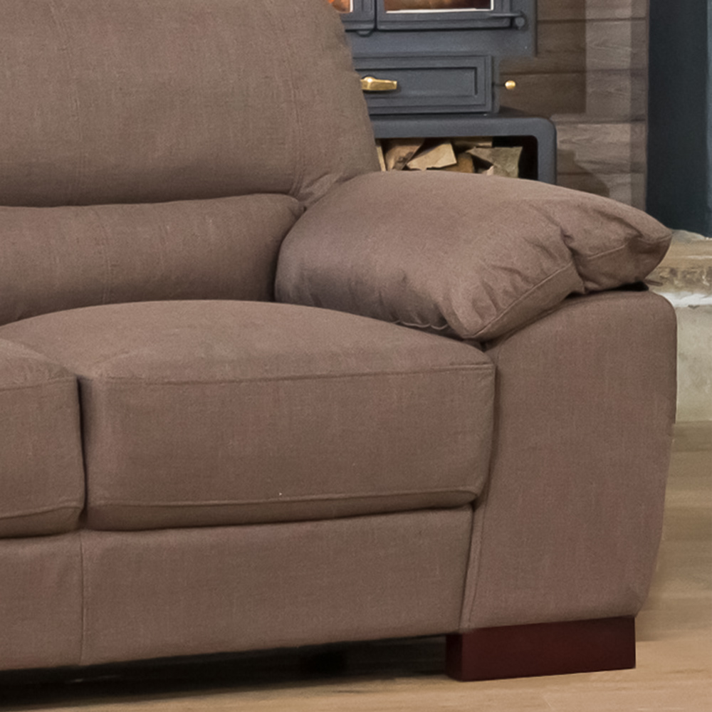 Westbrook 2 Seater Brown Textured Fabric Sofa Image 2