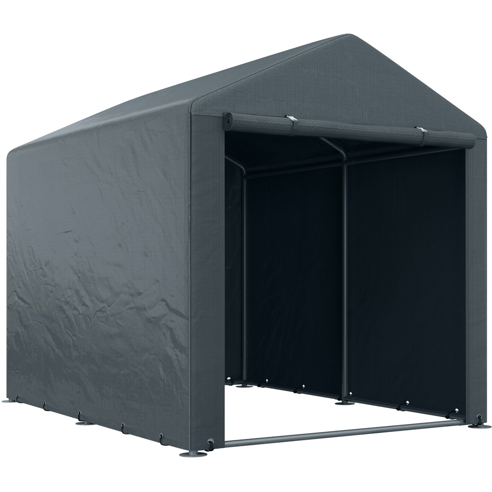 Outsunny 5.24 x 7.21ft Dark Grey Portable Garden Storage Tent Image 1