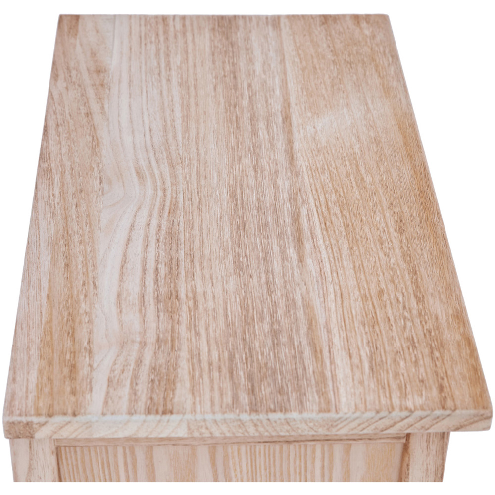 Portofino 2 Drawer Light Wood Narrow Console Table Image 7