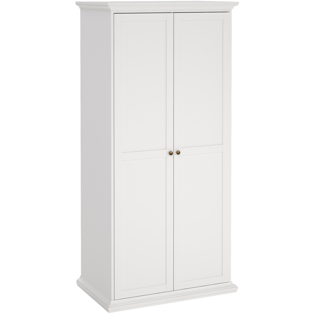 Florence Paris 2 Door White Wardrobe Image 2